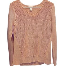 Chico’s shimmery peach sweater. Size 1